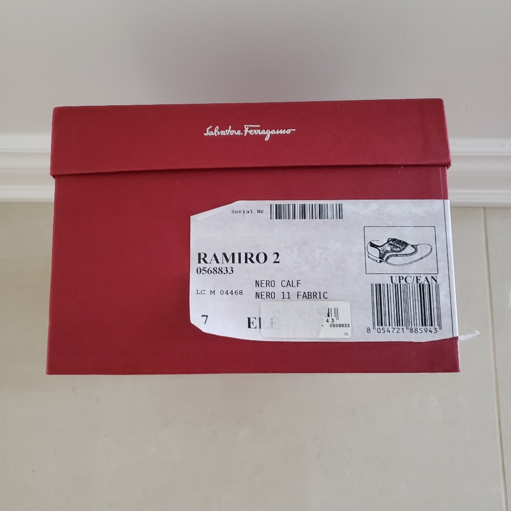 BNIB Salvatore Ferragamo Men's Dress Shoes - Black Size 7 - Picture 9 of 9